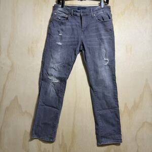 Aéropostale Slim Gray Distressed Jeans Men’s 31x30 Stretch Denim Faded Wash